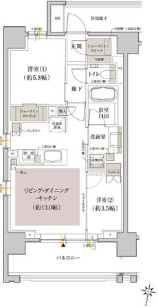 クレヴィア横浜ポートサイド 間取り C type