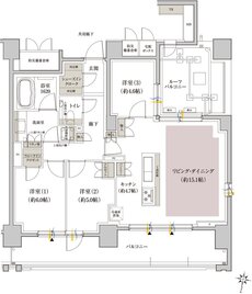 クレヴィア横浜ポートサイド 間取り D type