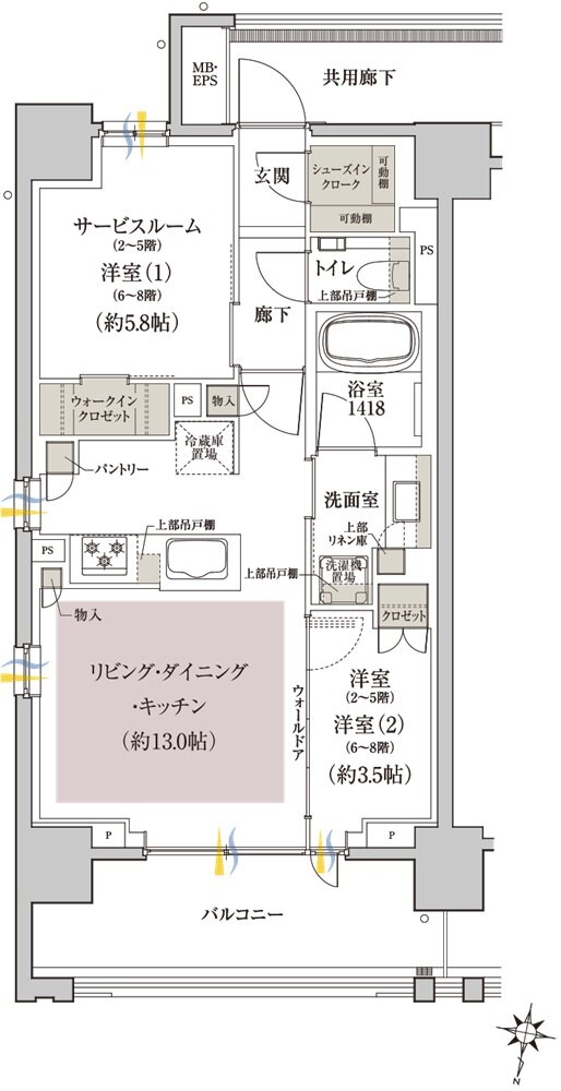 クレヴィア横浜ポートサイド 間取り C1 type