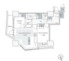 パークホームズ虎ノ門 間取り Bタイプ