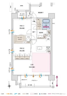 ポレスター本厚木ザ・レジデンス 間取り Aタイプ MENU PLAN1