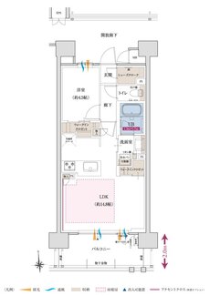 ポレスター本厚木ザ・レジデンス 間取り C1タイプ MENU PLAN1
