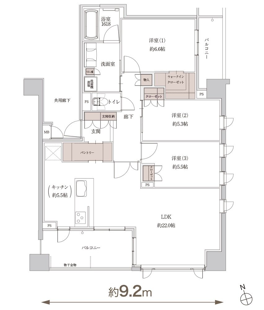 Tステージ豊田浄水 間取り E type