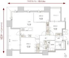 Tステージ フラッグス・ザ・トヨタ 間取り A1 TYPE（3階～15階）