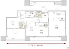 Tステージ フラッグス・ザ・トヨタ 間取り L1 TYPE（7階～15階）