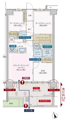 エクセレントシティ幕張本郷パークサイド 間取り B1g type