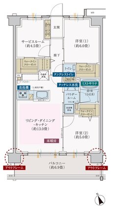 エクセレントシティ幕張本郷パークサイド 間取り C type