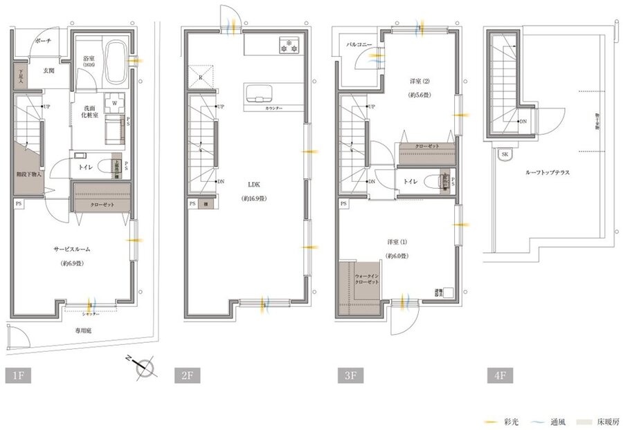 カーサソサエティ目黒 間取り Type001