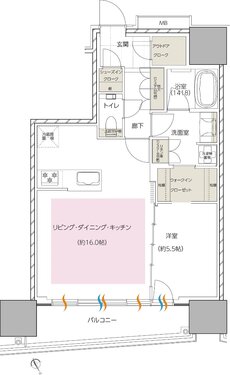 エスコンフィールドタワー 間取り B TYPE