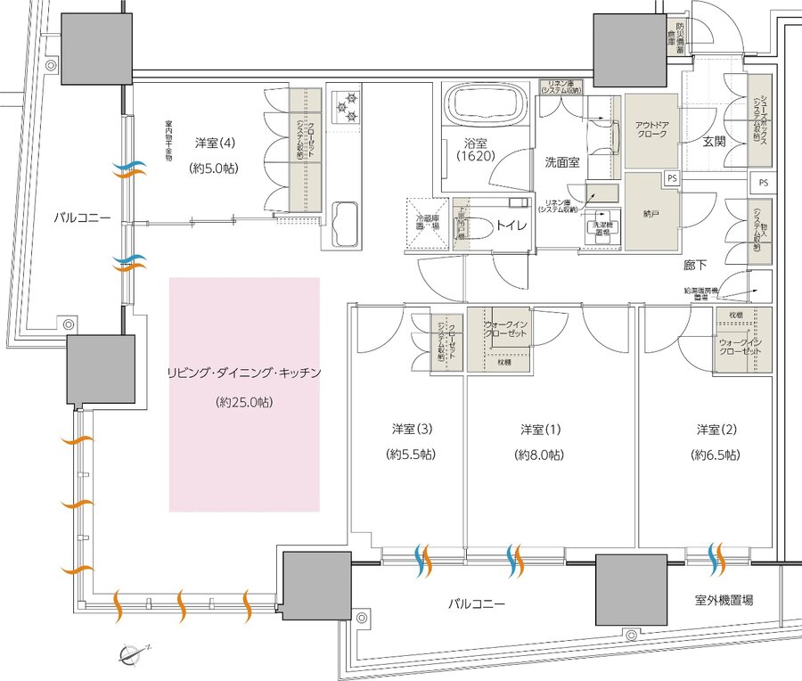 エスコンフィールドタワー 間取り F TYPE