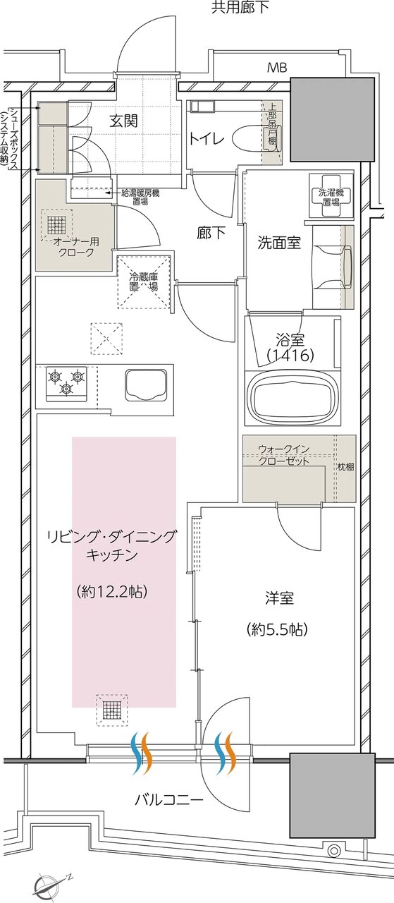 エスコンフィールドタワー 間取り N TYPE