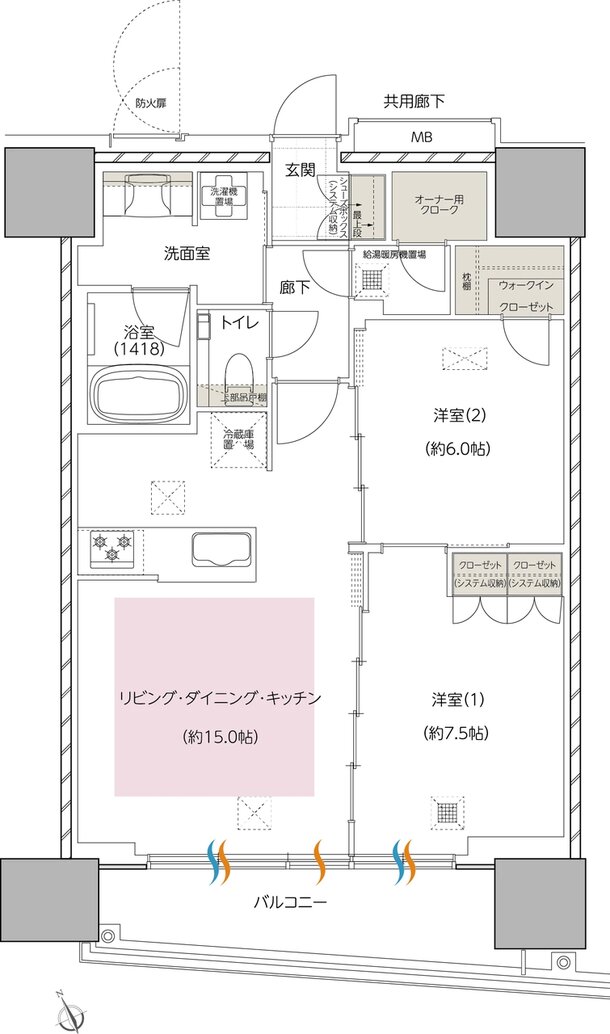 エスコンフィールドタワー 間取り R TYPE