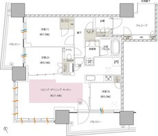 エスコンフィールドタワー 間取り M TYPE