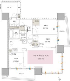エスコンフィールドタワー 間取り Q TYPE