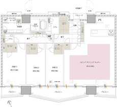エスコンフィールドタワー 間取り PF TYPE（PENTHOUSE）
