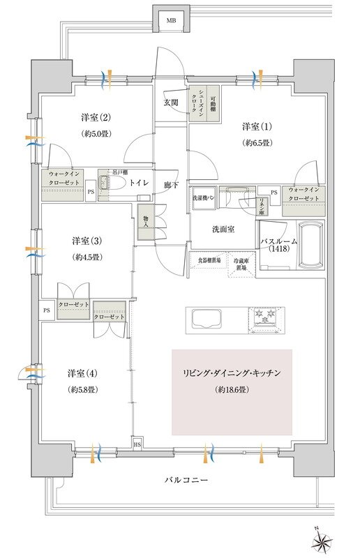 イノバス東岡崎 間取り Dタイプ