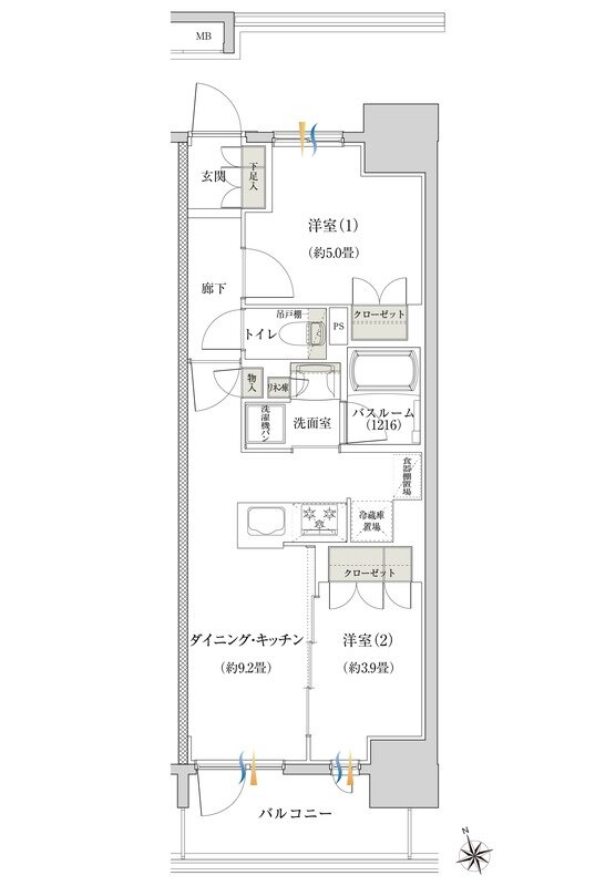 イノバス東岡崎 間取り Bタイプ