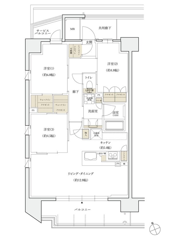 シエリア守口 間取り A TYPE