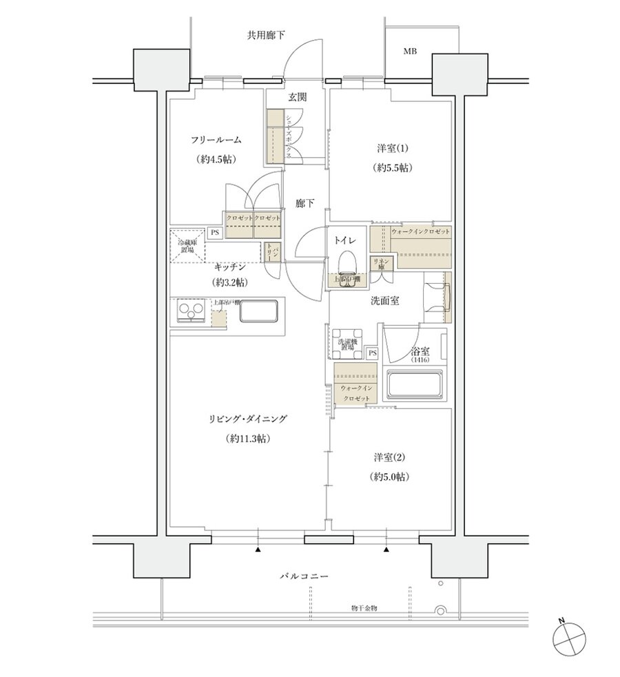 シエリア守口 間取り C TYPE