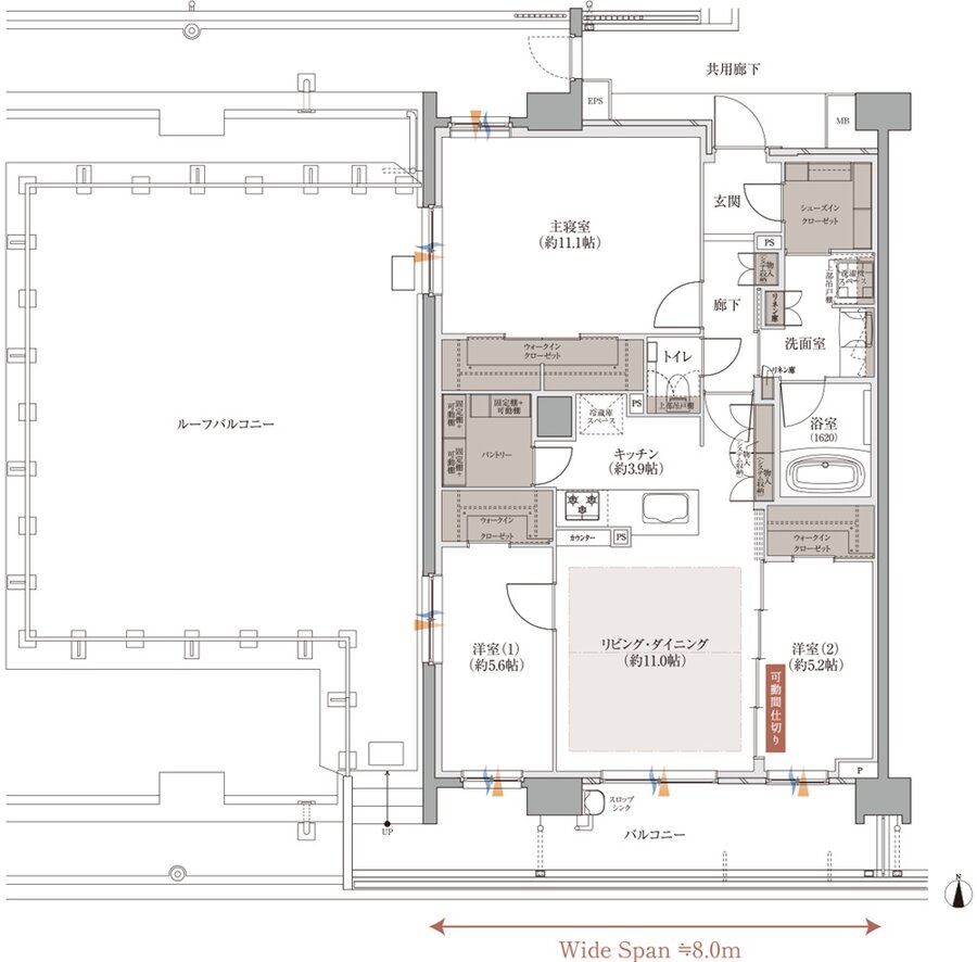 バンベール庄内通 ザ・レジデンス 間取り Irタイプ