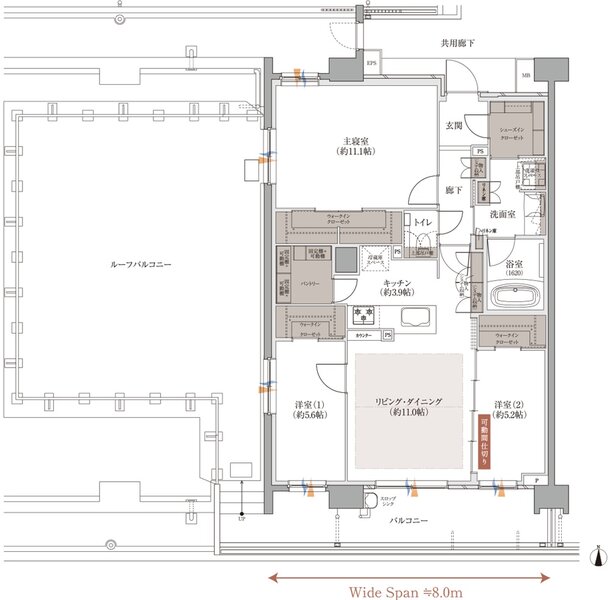 バンベール庄内通 ザ・レジデンス 間取り Irタイプ