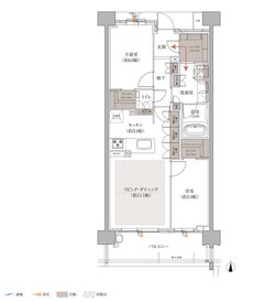 バンベール庄内通 ザ・レジデンス 間取り Dタイプ