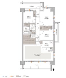 バンベール庄内通 ザ・レジデンス 間取り Hタイプ