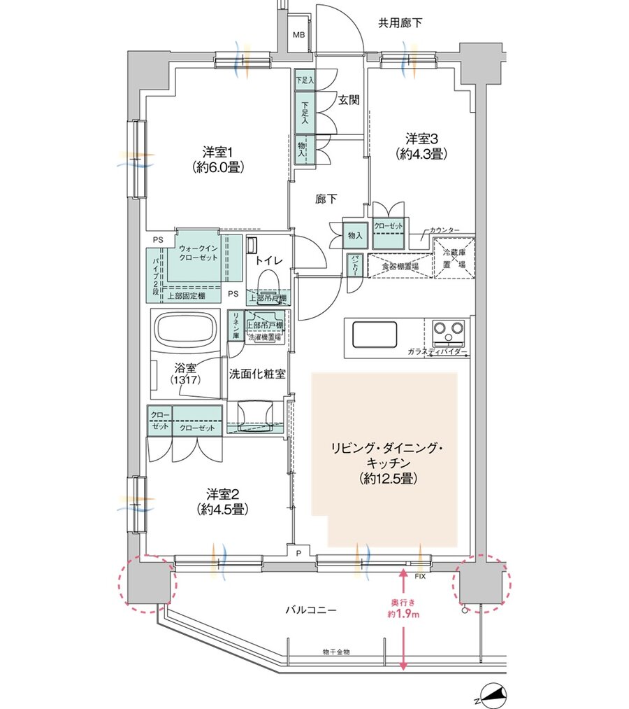ウィルローズ府中緑町 間取り G TYPE