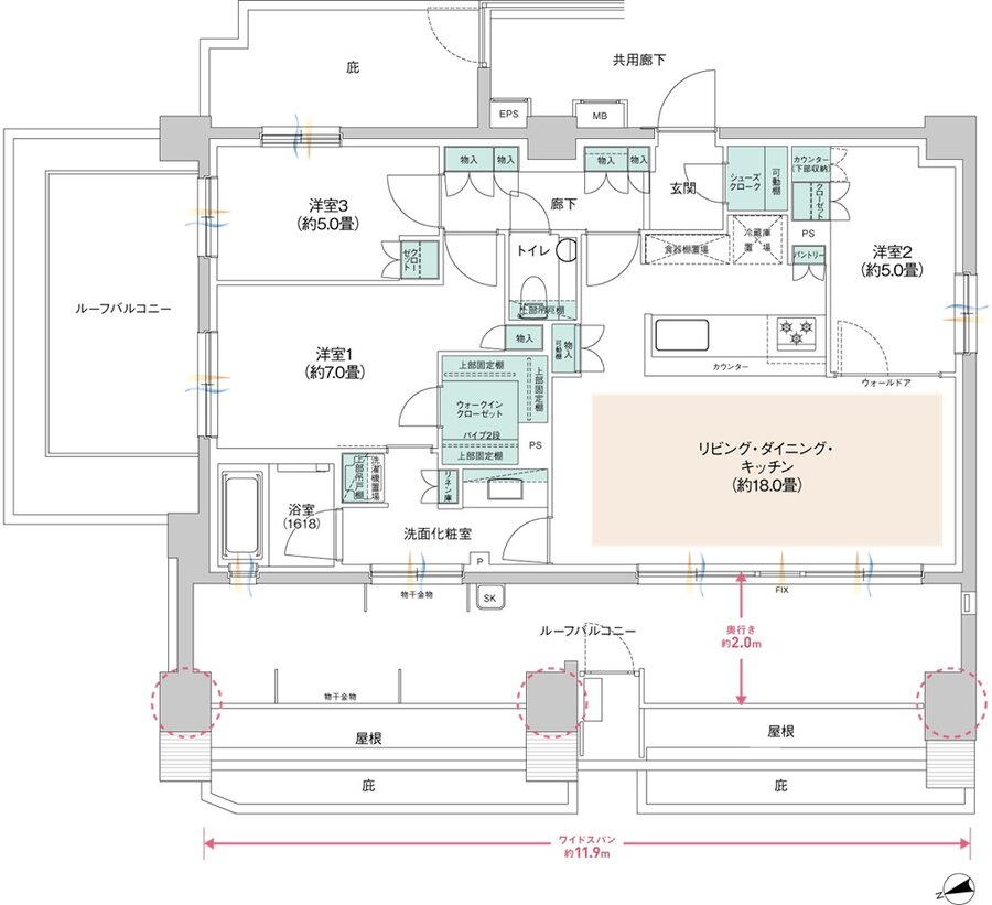ウィルローズ府中緑町 間取り Kr TYPE