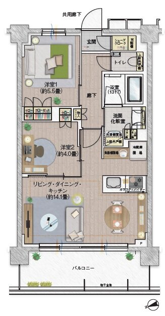 ウィルローズ府中緑町 間取り F TYPE［先着順］