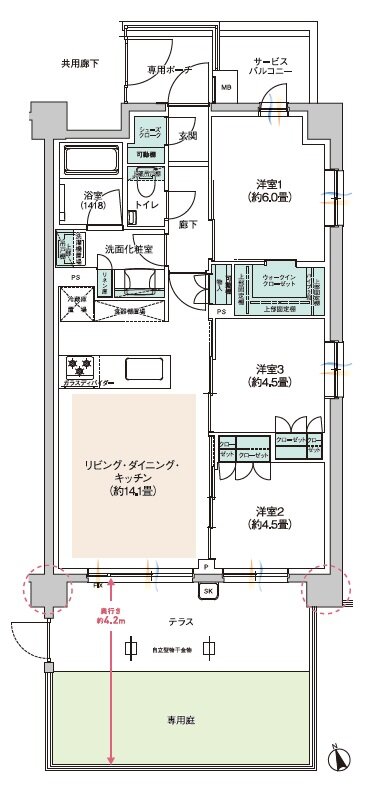 ウィルローズ府中緑町 間取り Dg type［第3期3次］
