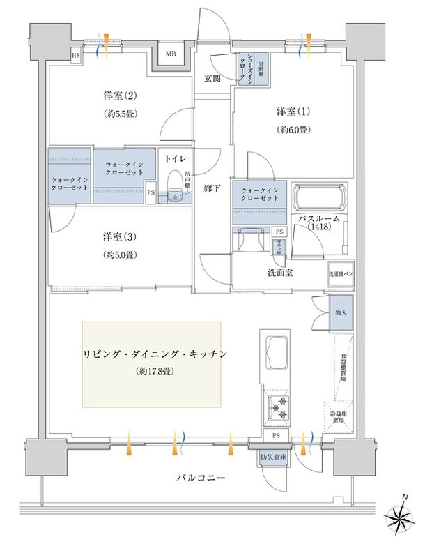 イノバス名古屋テラス 間取り BBタイプ