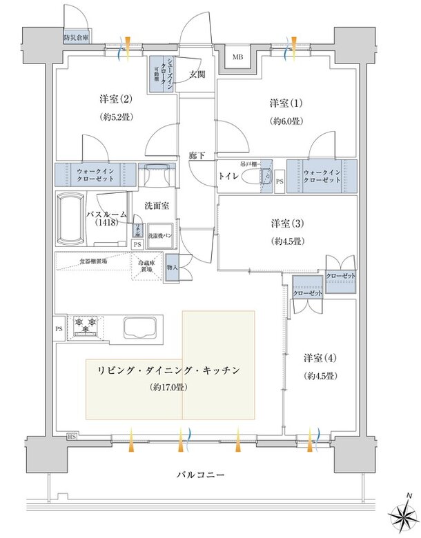 イノバス名古屋テラス 間取り BLタイプ