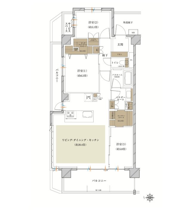 ヴェレーナ横浜岩井町ヒルズ 間取り M TYPE