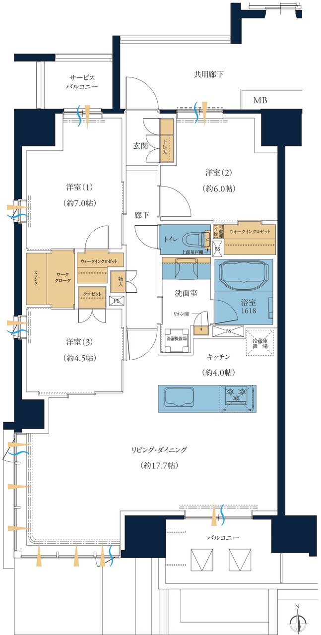レーベン高知GRAND GATE CITY 間取り A type