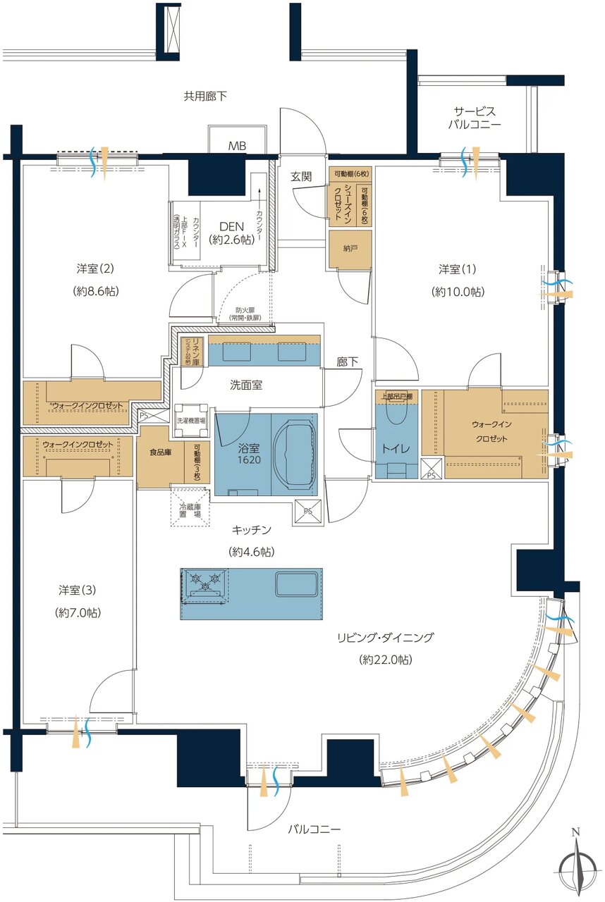 レーベン高知GRAND GATE CITY 間取り O type PREMIUM PLAN