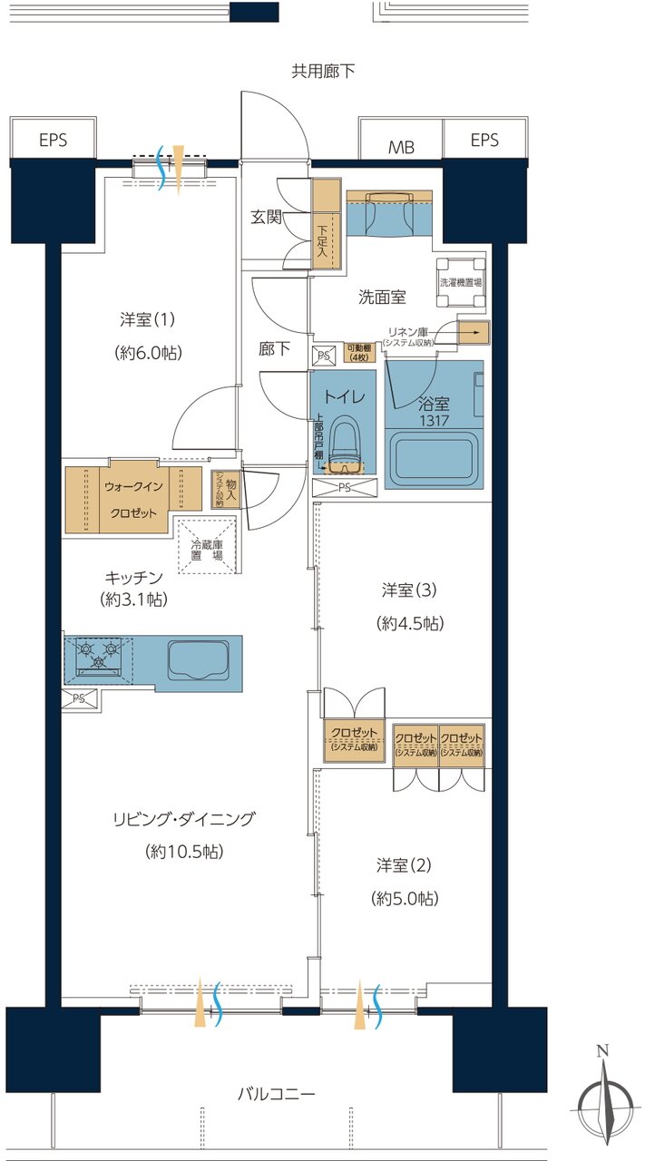 レーベン高知GRAND GATE CITY 間取り C type