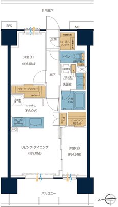 レーベン高知GRAND GATE CITY 間取り I type