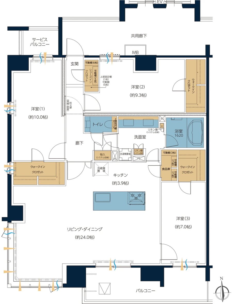 レーベン高知GRAND GATE CITY 間取り L type PREMIUM PLAN