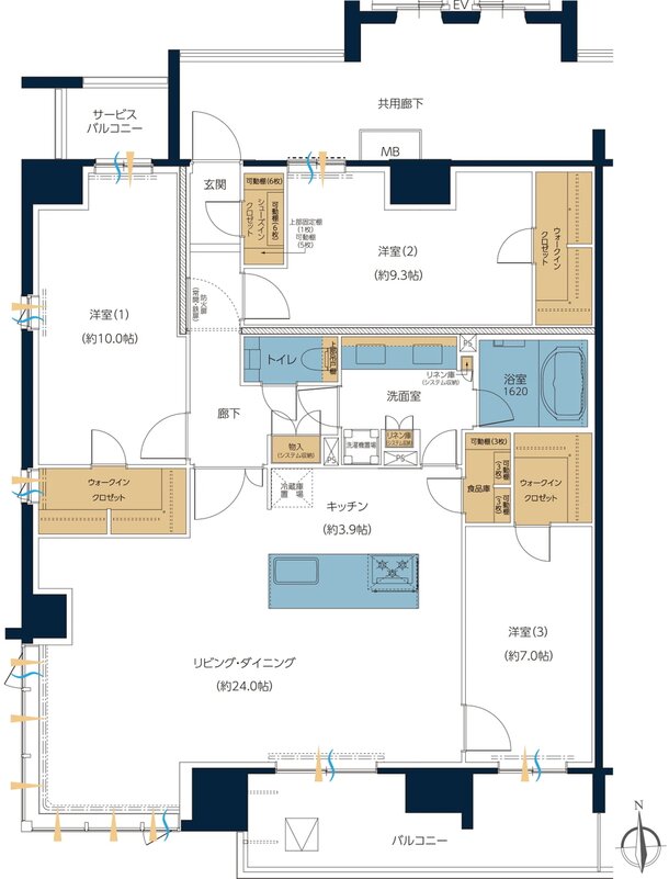 レーベン高知GRAND GATE CITY 間取り L type PREMIUM PLAN