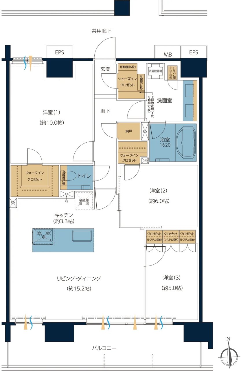 レーベン高知GRAND GATE CITY 間取り M type PREMIUM PLAN
