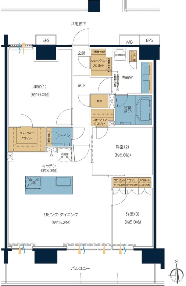レーベン高知GRAND GATE CITY 間取り M type PREMIUM PLAN
