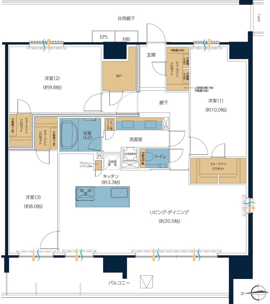 レーベン高知GRAND GATE CITY 間取り P type PREMIUM PLAN