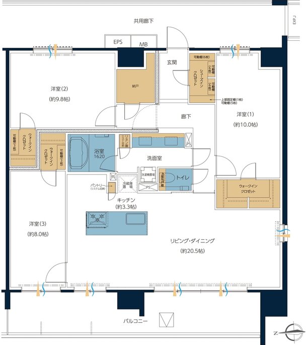 レーベン高知GRAND GATE CITY 間取り P type PREMIUM PLAN