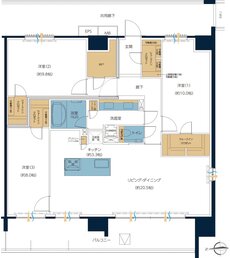 レーベン高知GRAND GATE CITY 間取り P type PREMIUM PLAN