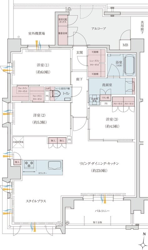 クレアネクスト別府四丁目 間取り Aタイプ
