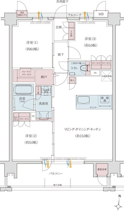クレアネクスト別府四丁目 間取り Eタイプ
