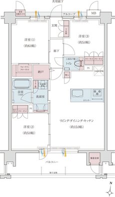 クレアネクスト別府四丁目 間取り Eタイプ