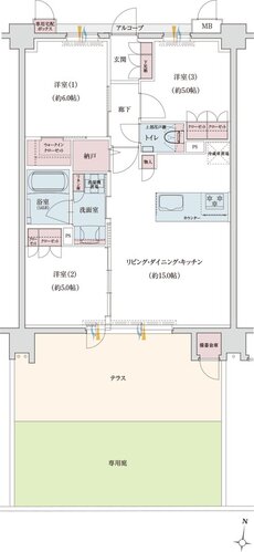 クレアネクスト別府四丁目 間取り E1タイプ