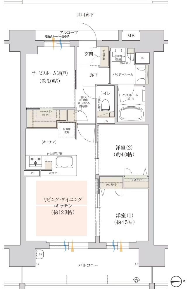 OSAKA家族区プロジェクト 間取り Bタイプ [ヴェルディア]